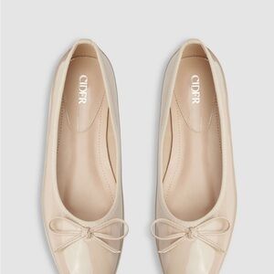 Cider Beige Bow Ballerina Flats